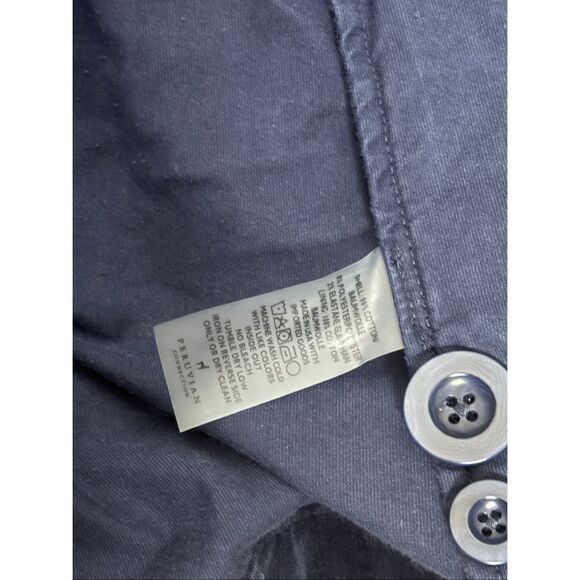 Peruvian Connection Blue Velvet Blazer Structured Silhouette Women’s Size 12 - Picture 4 of 5